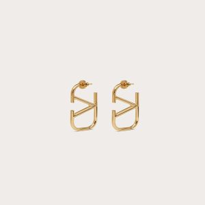 Valentino Mini VLogo Signature Earrings In Metal Gold