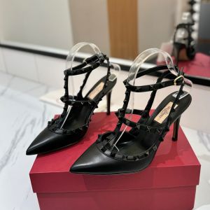 Valentino Rockstud Caged Pumps 100MM Women Calfskin Black