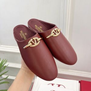 Valentino Vlogo Gate Mules Women Calfskin Red