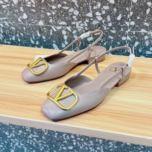 Valentino VLogo Signature Slingback Flats 20MM Women Calfskin Taupe