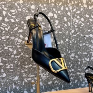 Valentino VLogo Signature Slingback Pumps 80MM Women Calfskin Black