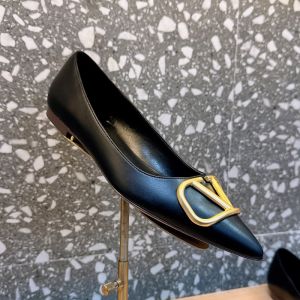 Valentino VLogo Signature Ballerina Flats Women Calfskin Black