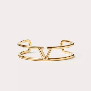Valentino VLogo Signature Bangle Bracelet In Metal Gold