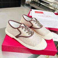 Valentino Bay By Bay Sneakers Women Fabric Beige