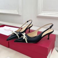 Valentino Bepointy Slingback Pumps 45MM Women Patent Leather And Kidskin Black