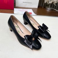 Valentino Bowow Pumps 45MM Women Kidskin Black