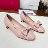 Valentino Bowow Pumps 45MM Women Kidskin Pink