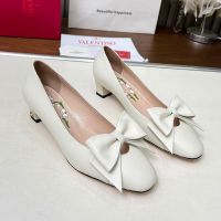 Valentino Bowow Pumps 45MM Women Kidskin White