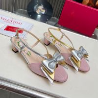 Valentino Bowow Slingback Pumps 45MM Women Moire Fabric Pink