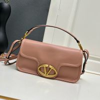 Valentino Large Loco 1960 Shoulder Bag In Nappa Leather Cherry