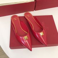 Valentino One Stud Mules Women Calfskin Red