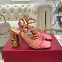 Valentino Preshoes Sandals 90MM Women Satin Pink