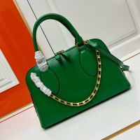 Valentino Rockstud Duffle Bag In Calfskin Green
