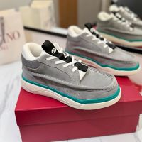 Valentino Runboot Mid-Top Sneakers Unisex Suede Grey