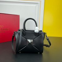 Valentino Small One Stud Handbag In Nappa Leather Black