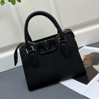 Valentino Small Vsling Top-Handle Bag In Grainy Calfskin Black