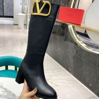 Valentino Supervee Knee Ankle Boots Women Calfskin Black