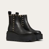 Valentino Uniqueform Ankle Boots 85MM Women Calfskin Black