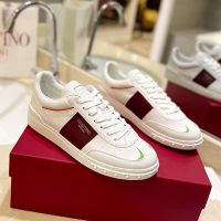 Valentino Upvillage Sneakers Unisex Nappa Leather White/Burgundy