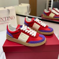 Valentino Upvillage Sneakers with Vlogo Patch Unisex Suede Red