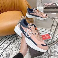 Valentino VLogo Shegoes Sneakers Unisex Leather and Mesh White/Navy Blue