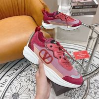 Valentino VLogo Shegoes Sneakers Unisex Leather and Mesh White/Rose