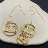 Valentino VLogo Signature Asymmetrical Dangle Earrings In Metal Gold