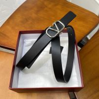 Valentino VLogo Signature Reversible Belt 20MM In Calfskin Black