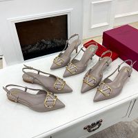 Valentino VLogo Signature Slingback Pumps with Crystals Women Calfskin Taupe