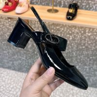 Valentino VLogo Locker Slingback Pumps 60MM Women Matching Patent Leather Black