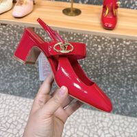 Valentino VLogo Locker Slingback Pumps 60MM Women Patent Leather Red