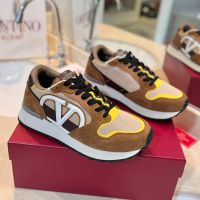 Valentino Vlogo Pace Sneakers Unisex Suede and Fabric Brown