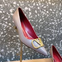 Valentino VLogo Signature Pumps 45MM Women Calfskin Taupe