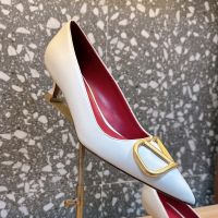 Valentino VLogo Signature Pumps 45MM Women Calfskin White