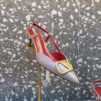 Valentino VLogo Signature Slingback Pumps 50MM Women Calfskin Taupe