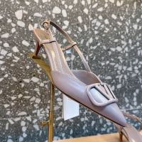 Valentino VLogo Signature Slingback Pumps 50MM Women Matching Calfskin Taupe