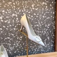 Valentino VLogo Signature Pumps 75MM Women Matching Calfskin White