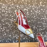 Valentino VLogo Signature Slingback Pumps 80MM Women Calfskin White