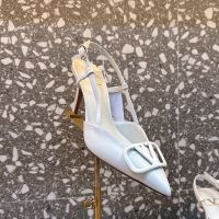 Valentino VLogo Signature Slingback Pumps 80MM Women Matching Calfskin White