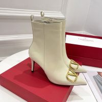 Valentino VLogo Sigture Ankle Booties Women Calfskin Beige