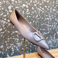 Valentino VLogo Signature Ballerina Flats Women Matching Calfskin Taupe